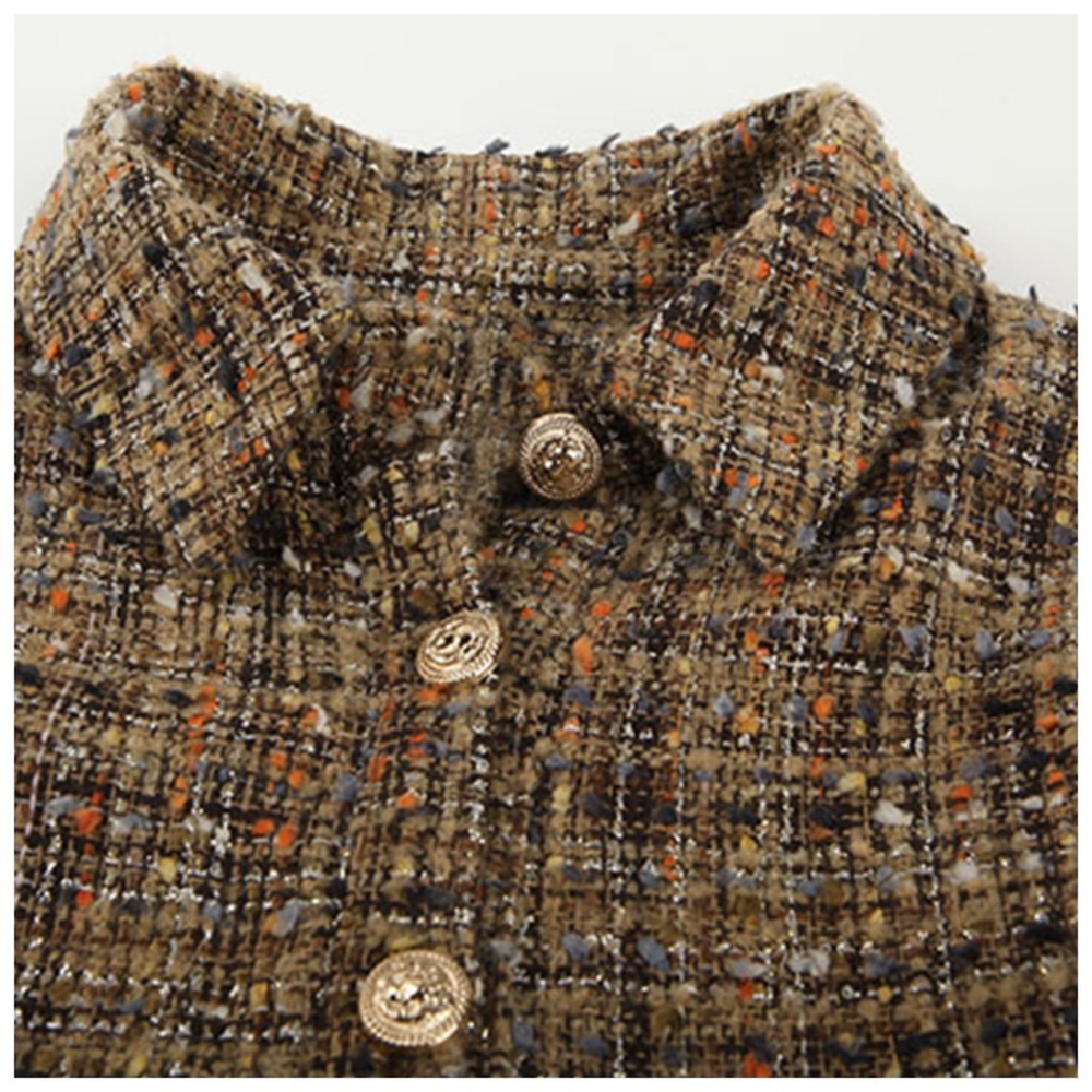 🍂 The SUTA Plaid Tweed Pleated Jacket - Picture 6 of 8